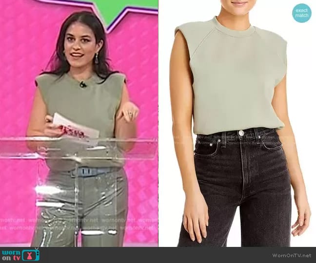 Camila Coelho Cyrus Pant in Sage worn by Donna Farizan on Today