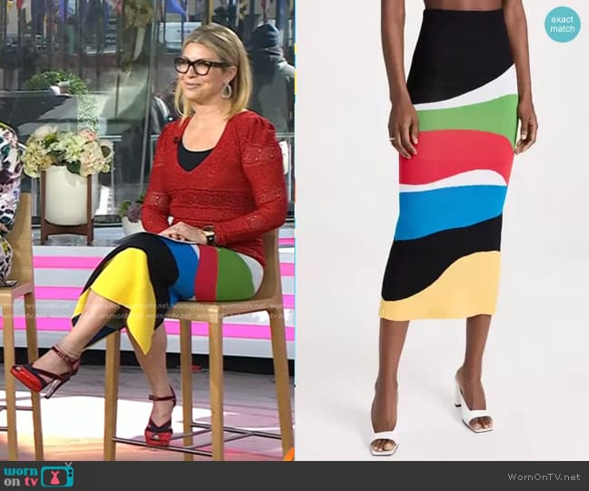 Staud Karina Skirt worn by Jill Martin on Today