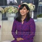 Cristina Henríquez’s blue floral shirtdress on Today