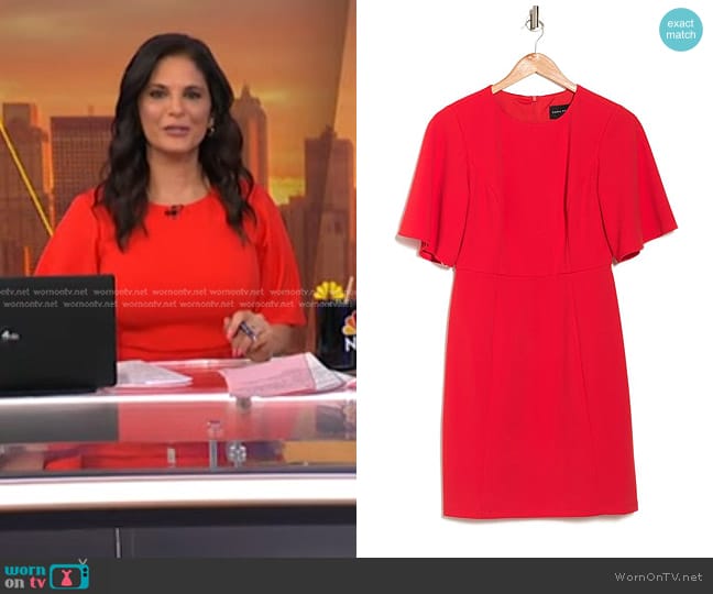 Donna Morgan Flutter Sleeve Solid Minidress worn by Darlene Rodriguez on Today