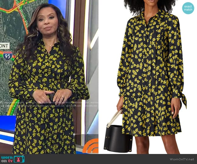 Derek Lam Collective Pleated Shirtdress worn by Adelle Caballero on Today