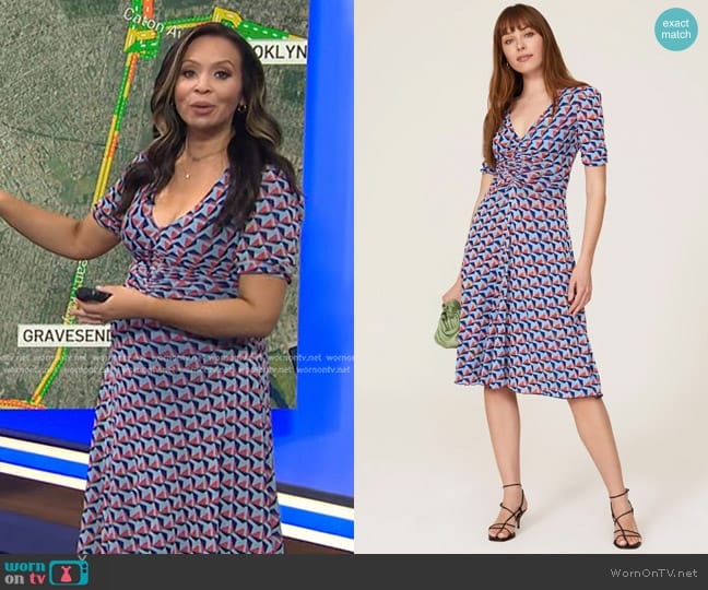 Diane von Furstenberg Koren Midi Dress worn by Adelle Caballero on Today