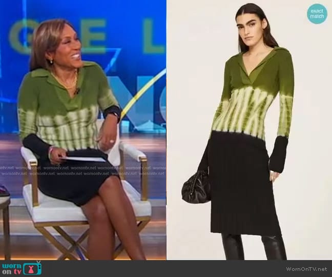 Proenza Schouler White Label Dip Dye Knit Dress worn by Robin Roberts on Good Morning America