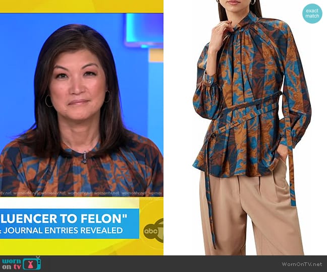 WornOnTV: Juju’s abstract print top on Good Morning America | Juju ...