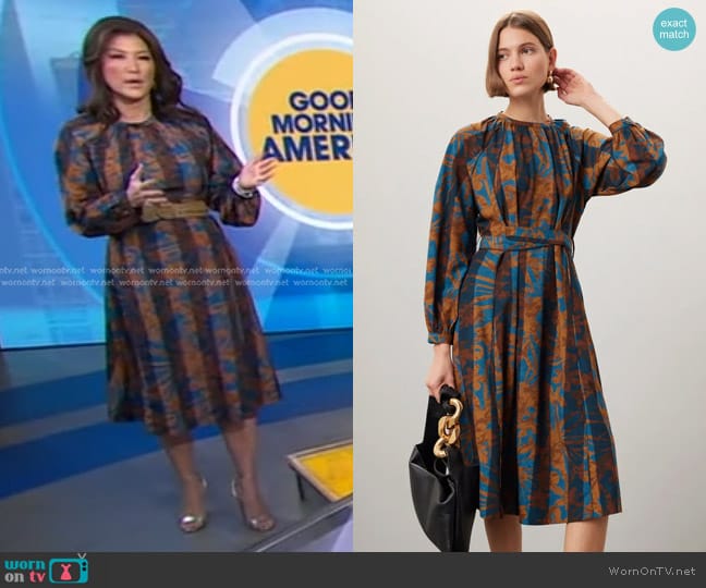 WornOnTV: Juju’s abstract print dress on Good Morning America | Juju ...