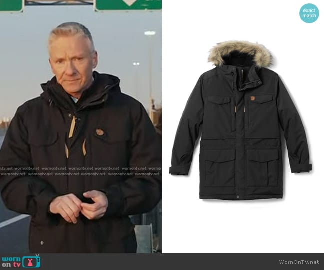 Fjallraven Nuuk Insulated Parka with Detachable Faux Fur worn by Tom Costello on Today