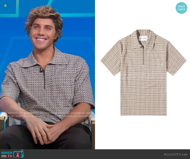 General Admission Quarter Zip Shirt worn by Lukas Gage on Good Morning America