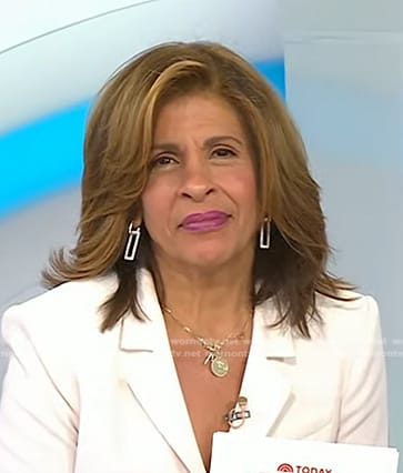 Hoda’s rectangle link earrings on Today