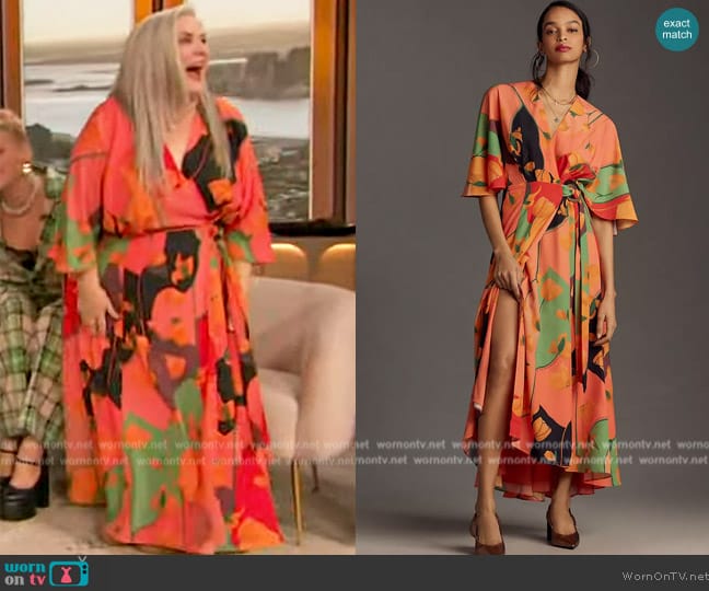 Hutch Floral Wrap Maxi Dress worn by Paula Pell on The Drew Barrymore Show