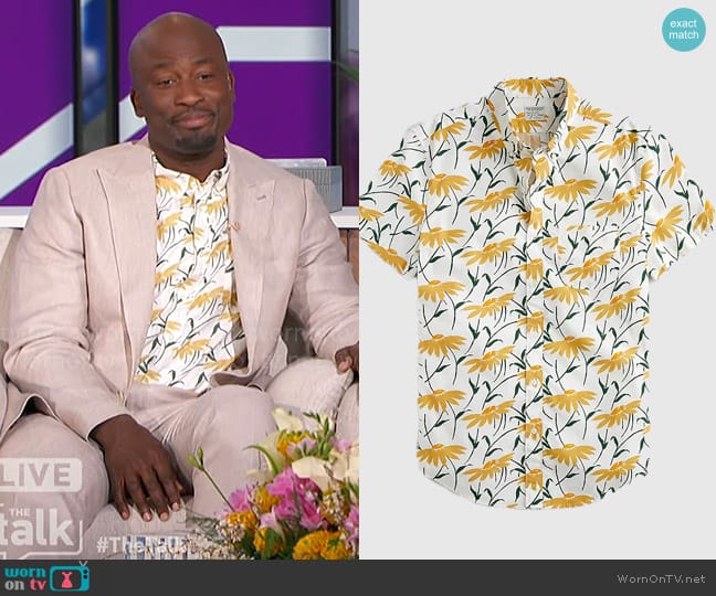 WornOnTV: Akbar’s yellow floral print shirt on The Talk | Akbar ...