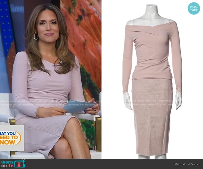 La Petite Robe di Chiara Boni Two-Piece Skirt Set worn by Rhiannon Ally on Good Morning America