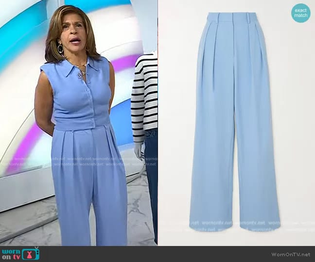 Staud Luisa Pleated Wide-Leg Pants worn by Hoda Kotb on Today