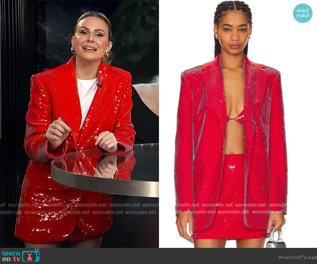 Nue Studio Jade Sequin Blazer worn by Keltie Knight on E! News