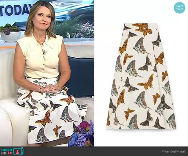 G. Label Rigby Circle Skirt worn by Savannah Guthrie on Today