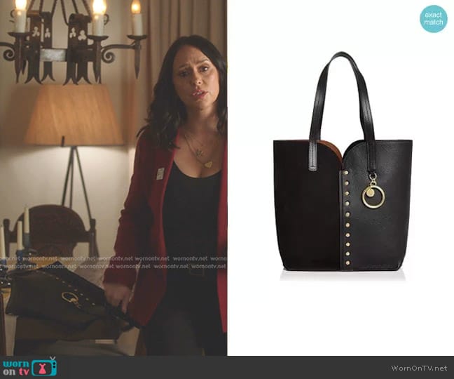 See by Chloe Gaia Leather & Suede Tote worn by Maddie Kendall (Jennifer Love Hewitt) on 9-1-1