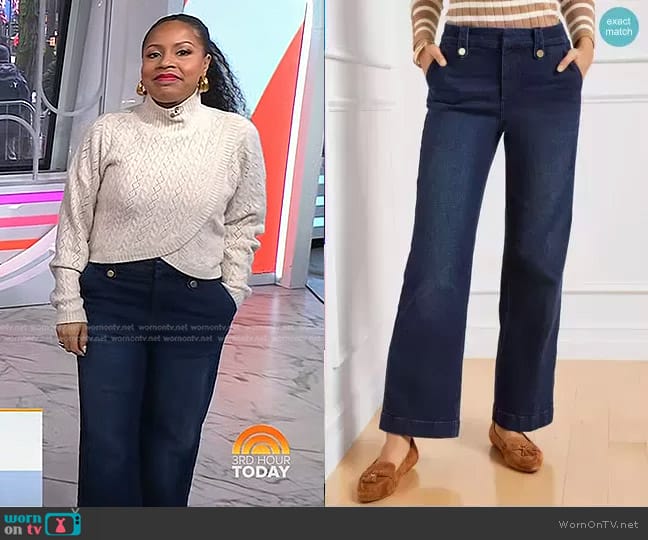 Talbots Wide Leg Jeans worn by Sheinelle Jones on Today