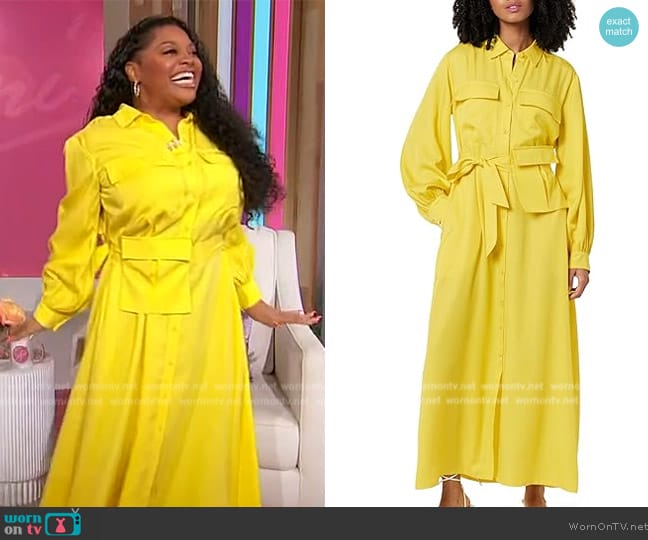 WornOnTV: Sherri’s yellow belted shirtdress on Sherri | Sherri Shepherd ...