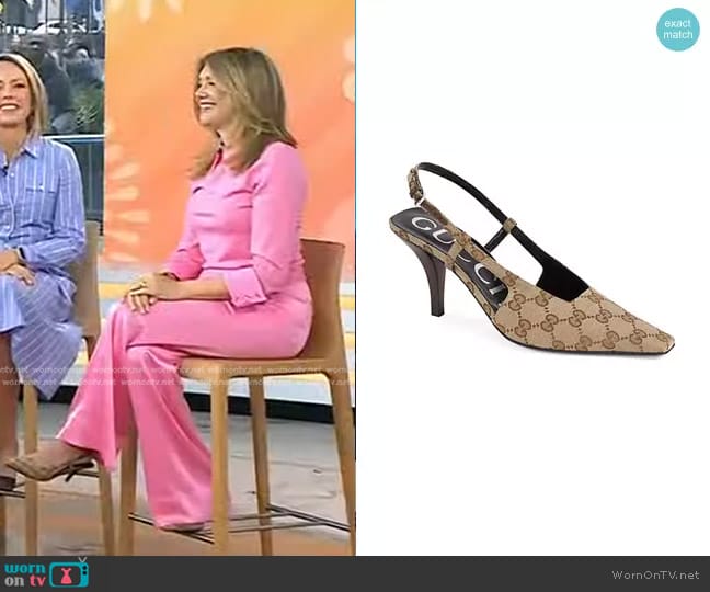 Gucci Tom Original GG Slingback Pump worn by Katie Sands on Today