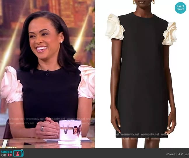 WornOnTV: Linsey Davis’s black puff sleeve mini dress on The View ...