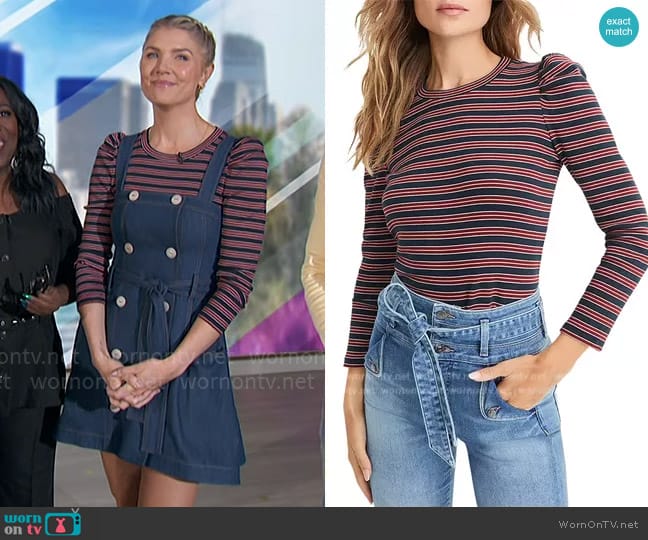 WornOnTV: Amanda’s denim dress and striped top on The Talk | Amanda ...