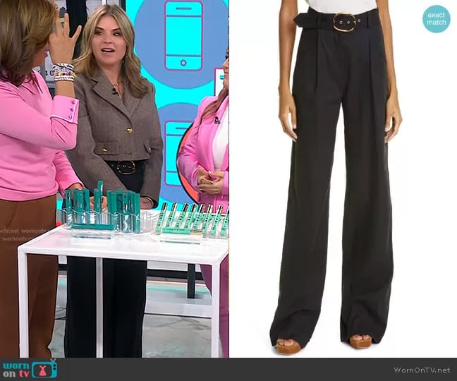 WornOnTV: Jenna’s cropped blazer and black belted pants on Today ...