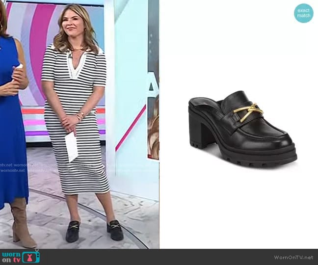 Veronica Beard Wynter Lug Sole Mule worn by Jenna Bush Hager on Today