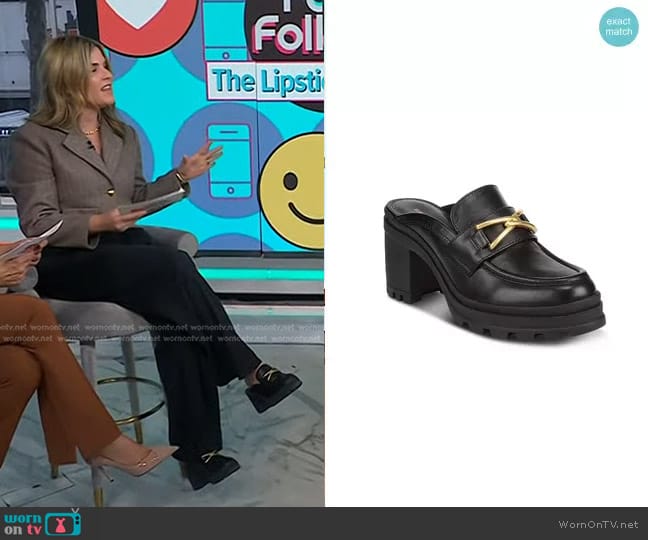 Veronica Beard Wynter Lug Sole Mule worn by Jenna Bush Hager on Today