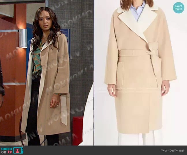 Weekend Max Mara Reversible Wool Coat worn by Lani Price (Sal Stowers) on Days of our Lives