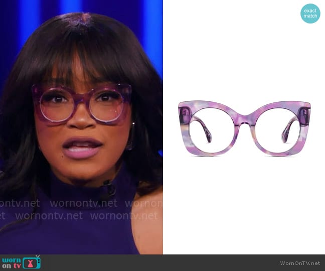 Zenni What's New Pussycat 4452617 Glasses  in Amethyst worn by Keke Palmer on Password