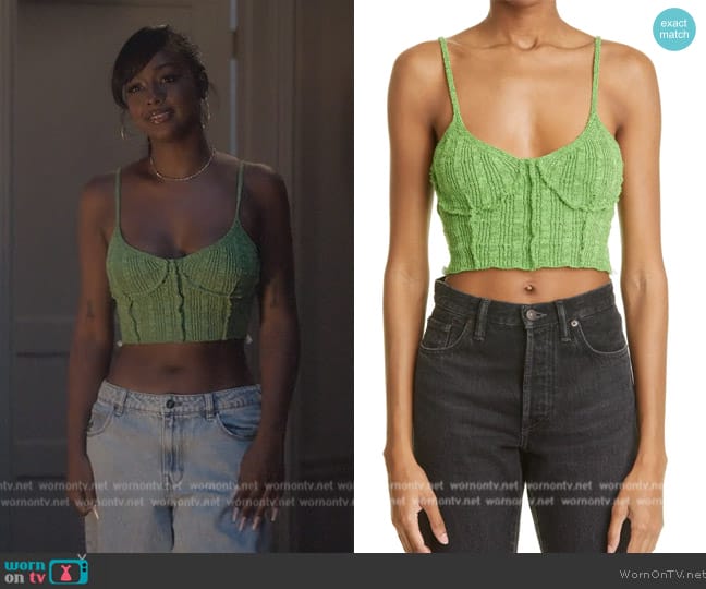 Acne Studios Kerla Knit Tank worn by Annika (Justine Skye) on Grown-ish