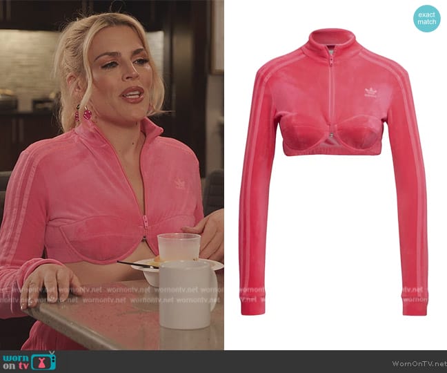 Adidas X Jeremy Scott Track Top worn by Summer Dutkowsky (Busy Philipps) on Girls5eva