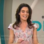 Adriane Kiss’ floral v-neck dress on CBS Mornings