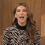 Adrianna Costa’s tiger print sweater on Access Hollywood