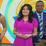 Adrianna’s pink tie waist dress on Today