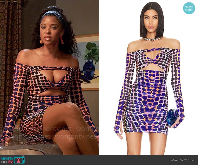 AFRM Violette Dress worn by Wickie Roy (Renée Elise Goldsberry) on Girls5eva