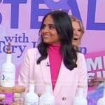 Aishwarya S Iyer’s pink double breasted blazer on Good Morning America