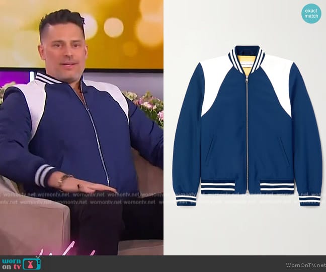 Alexander McQueen Harness bomber jacket worn by Joe Manganiello on The Jennifer Hudson Show