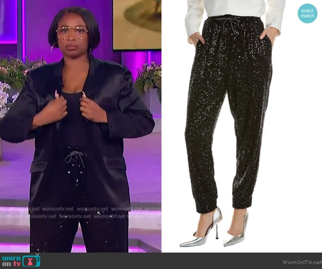 Alexia Admor Axel Jogger Pant In Black worn by Jennifer Hudson on The Jennifer Hudson Show