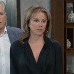 Alexis’ black wrap blouse on General Hospital