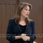 Alexis’s navy blazer on General Hospital