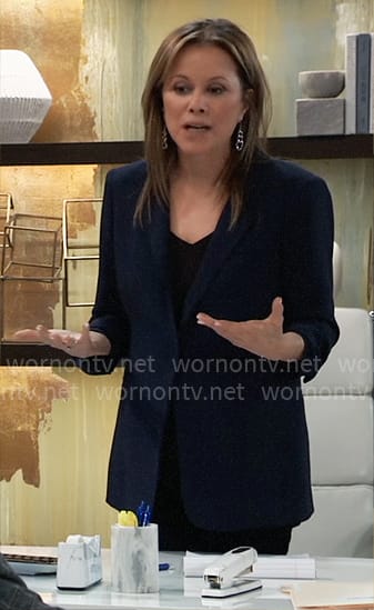 Alexis's navy blazer on General Hospital