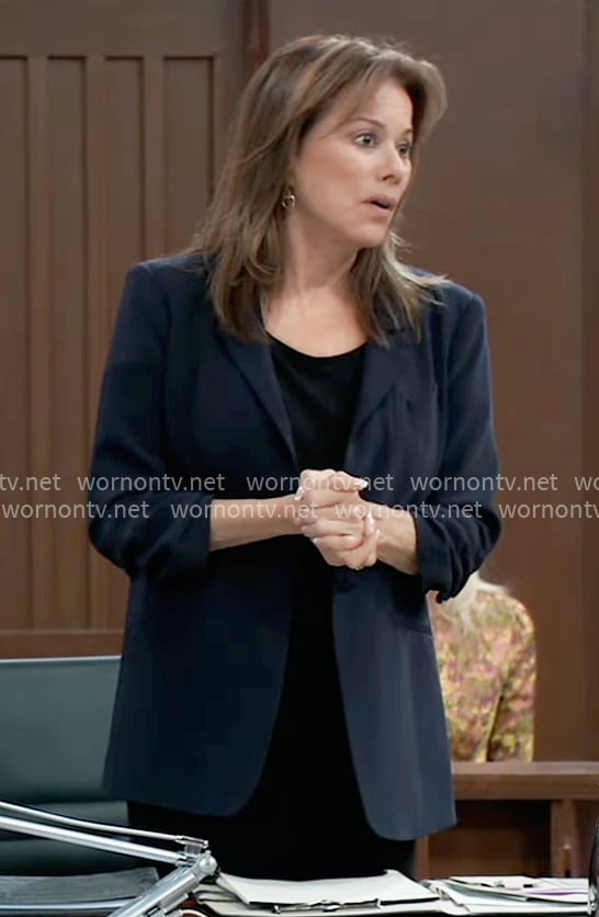 Alexis's navy blazer on General Hospital