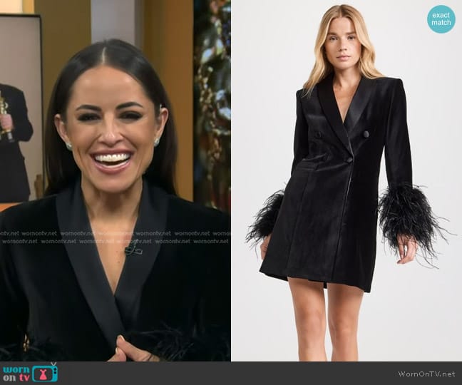 Alice + Olivia Latoya Blazer Mini Dress worn by Kaylee Hartung on Today