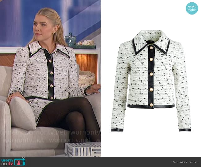 Alice + Olivia Renae Jacket worn by Amanda Kloots on The Talk