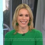 Allison Pataki’s green dress and earrings on Today