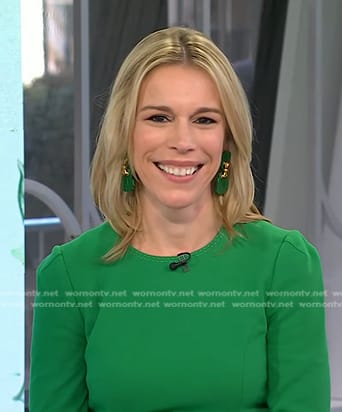 Allison Pataki's green dress and earrings on Today