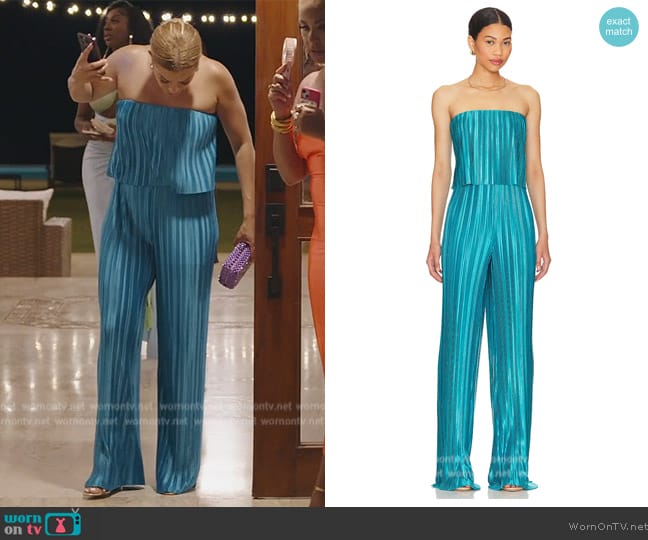 Amanda Uprichard Collina Jumpsuit worn by Robyn Dixon on The Real Housewives of Potomac