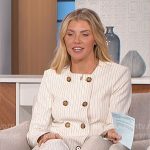 Amanda’s white pinstripe double-breasted jacket on The Talk