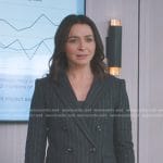 Amelia’s grey pinstripe suit on Greys Anatomy