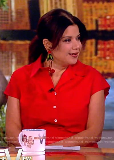 Ana’s cherry beaded earrings on The View